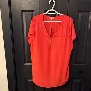Elegant pink V-Neck Blouse